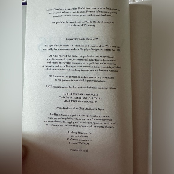 UK 1/1 This Viscous Grace by Emily Thiede with Signed Bookplate - Picture 7 of 10